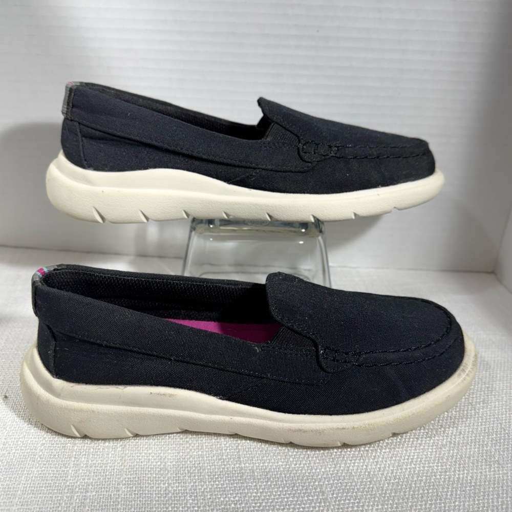 Sperry Captains Moccasin Women's 5 M Black Slip-on Fabric